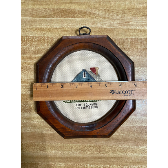 Framed Cross Stitch "The Foundry" Williamsburg - Picture 4 of 5